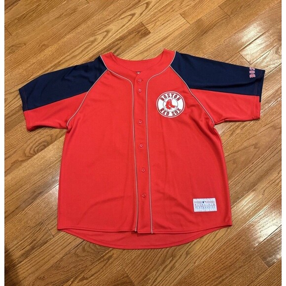 MLB Genuine Merchandise Boston Red Sox MLB Baseball Pedroia Red 2X Jersey EUC - Picture 1 of 6